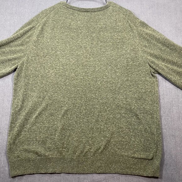 Old Navy Mens XXL Green V-Neck Pullover Sweater Cotton & Polyester Blend - Picture 2 of 11